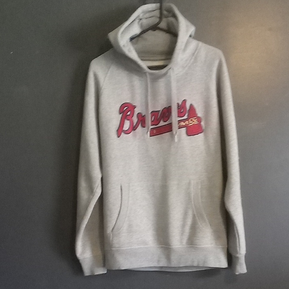 Antigua Heather Gray and Maroon Hoodie